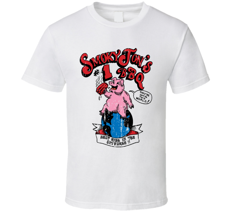 Smoky Jons #1 BBQ Cookhouse Grill Smoked Foodie Worn Look T Shirt Smoky Jons #1 BBQ Cookhouse Grill Smoked Foodie Worn Look T Shirt