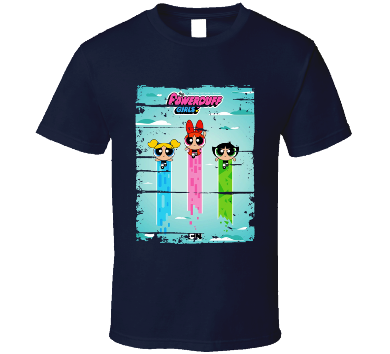 The Powerpuff Girls Cartoon Worn Look Animated Tv Series T Shirt The Powerpuff Girls Cartoon Worn Look Animated Tv Series T Shirt