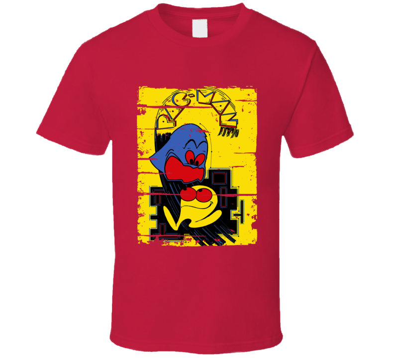 Pac Man Arcade Cartoon Worn Look Animated Tv Series T Shirt Pac Man Arcade Cartoon Worn Look Animated Tv Series T Shirt