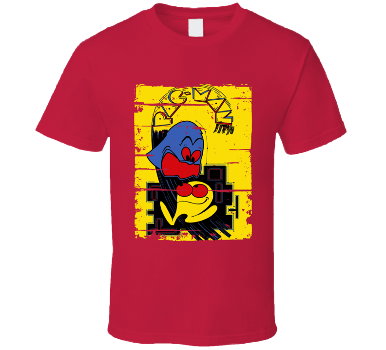 Pac Man Arcade Cartoon Worn Look Animated Tv Series T Shirt