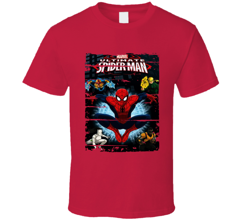 Ultimate Spider Man Cartoon Fan Worn Look Animated Tv Series T Shirt Ultimate Spider Man Cartoon Fan Worn Look Animated Tv Series T Shirt