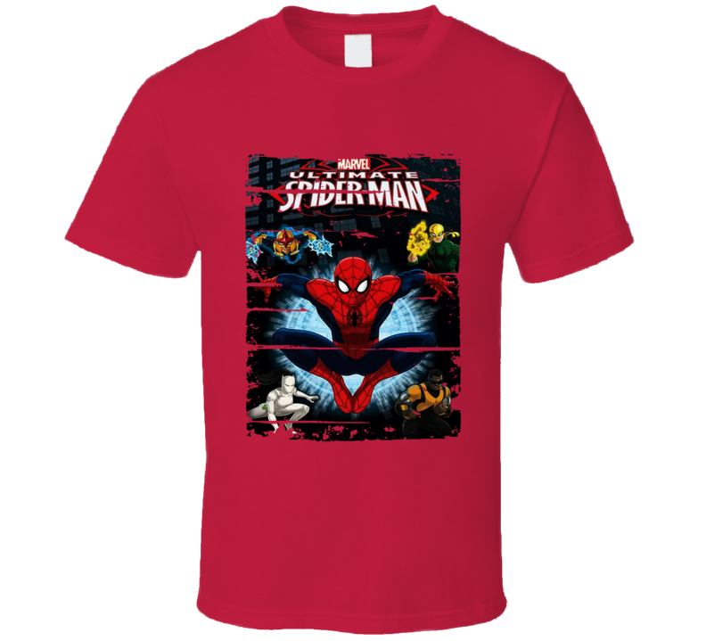 Ultimate Spider Man Cartoon Fan Worn Look Animated Tv Series T Shirt