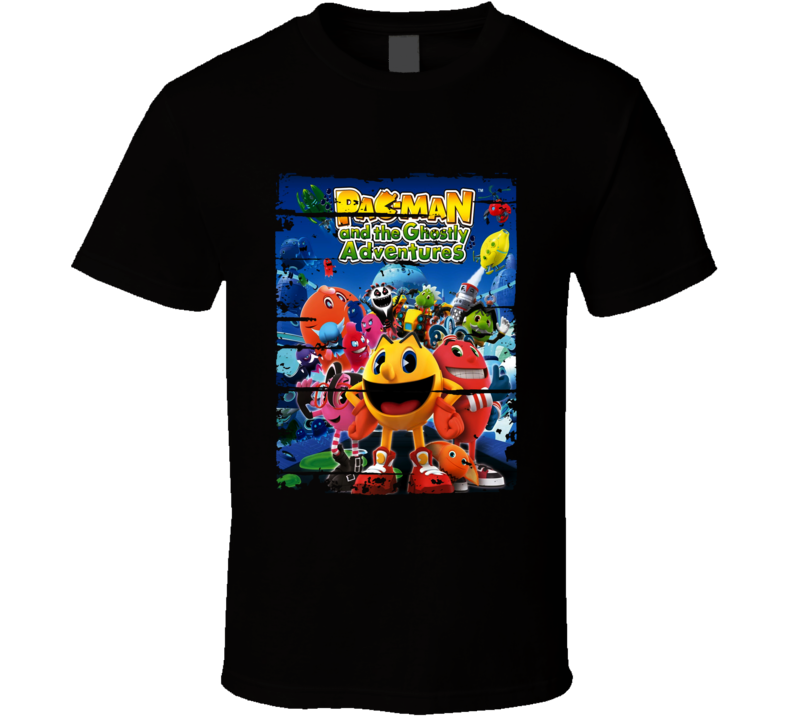 Pacman Ghostly Adventures Cartoon Worn Look Animated Tv Series T Shirt