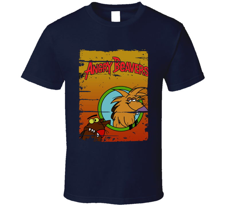 Angry Beavers Cartoon Worn Look Animated Tv Series T Shirt Angry Beavers Cartoon Worn Look Animated Tv Series T Shirt