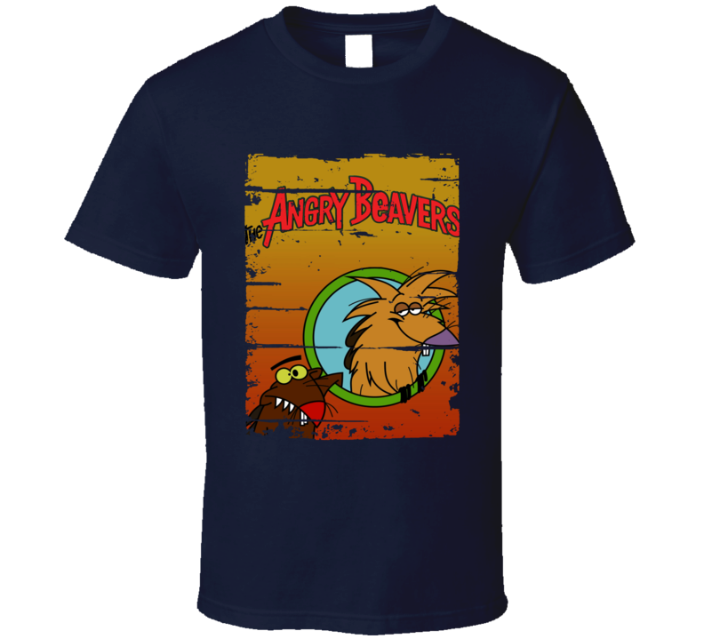 Angry Beavers Cartoon Worn Look Animated Tv Series T Shirt