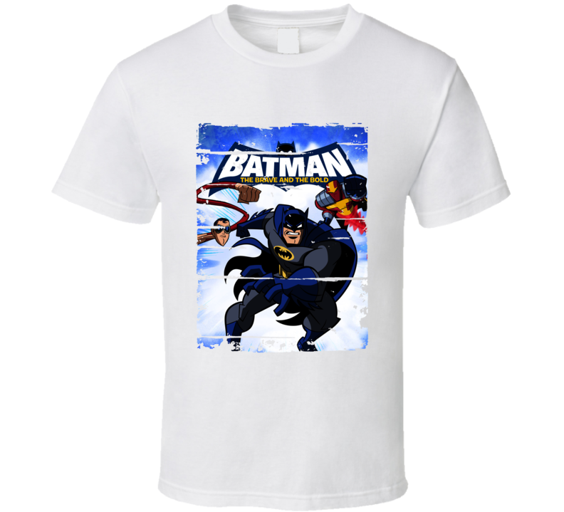 Batman Brave And The Bold Cartoon Worn Look Animated Tv Series T Shirt