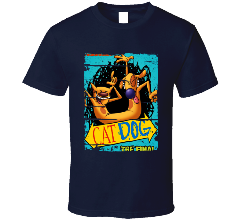 Catdog Cartoon Worn Look Animated Tv Series T Shirt Catdog Cartoon Worn Look Animated Tv Series T Shirt