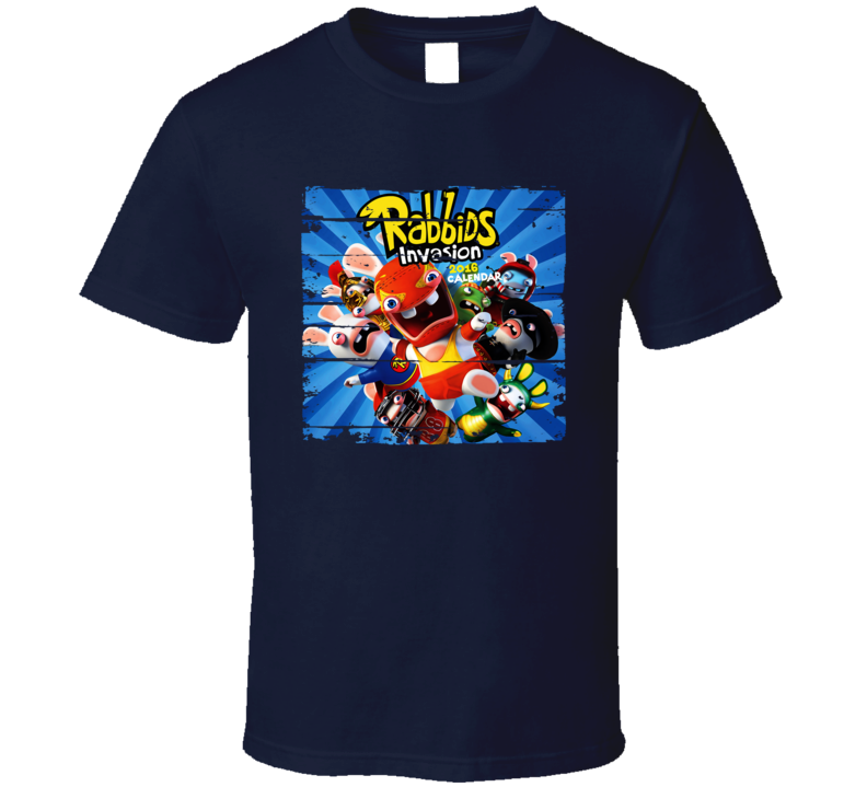 Rabbids Invasion Cartoon Worn Look Animated Tv Series T Shirt Rabbids Invasion Cartoon Worn Look Animated Tv Series T Shirt