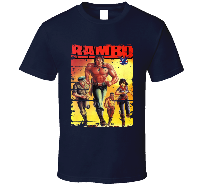 Rambo Force Of Freedom Cartoon Worn Look Animated Tv Series T Shirt Rambo Force Of Freedom Cartoon Worn Look Animated Tv Series T Shirt