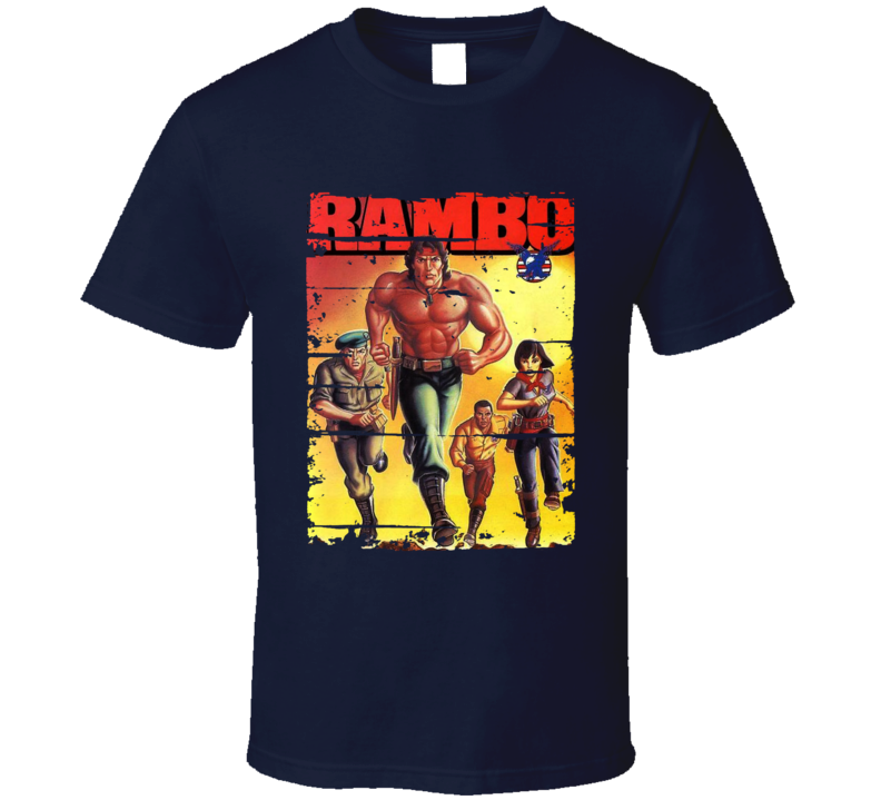 Rambo Force Of Freedom Cartoon Worn Look Animated Tv Series T Shirt