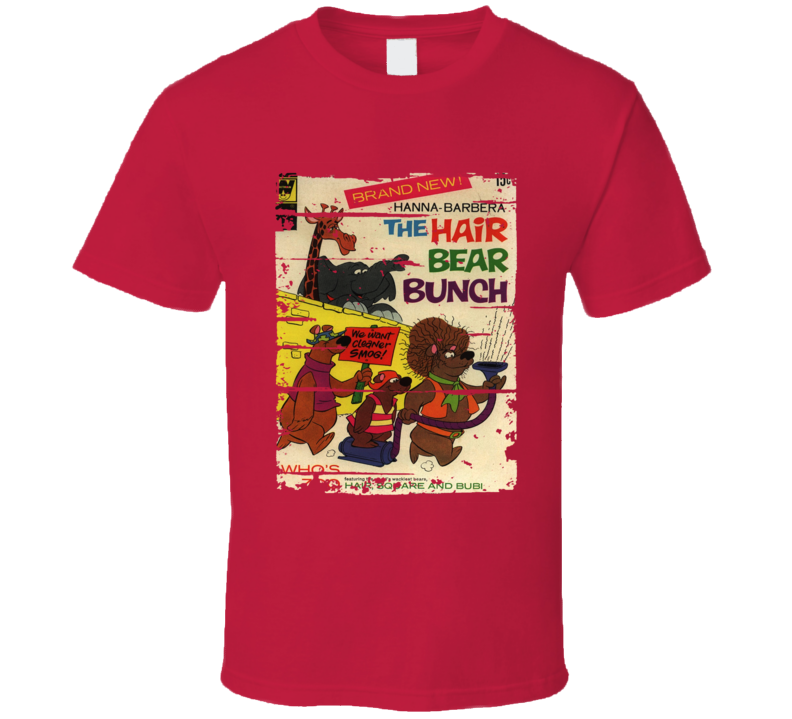 Hair Bear Bunch Cartoon Worn Look Animated Tv Series T Shirt