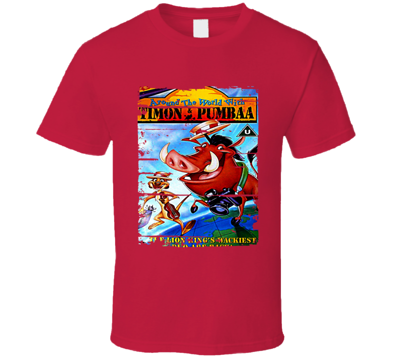 Timon & Pumbaa Cartoon Worn Look Animated Tv Series T Shirt Timon & Pumbaa Cartoon Worn Look Animated Tv Series T Shirt