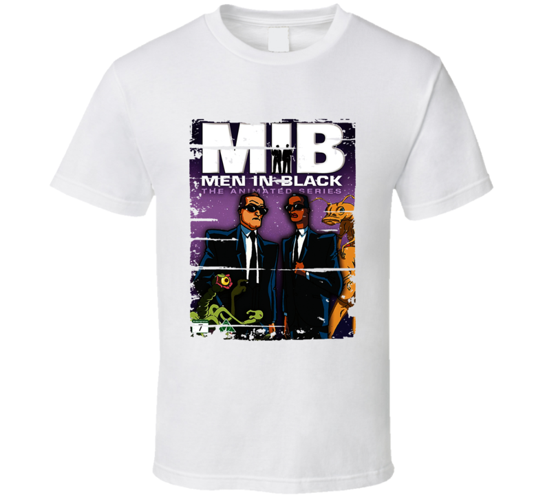 Men In Black Classic Cartoon Worn Look Animated Tv Series T Shirt Men In Black Classic Cartoon Worn Look Animated Tv Series T Shirt