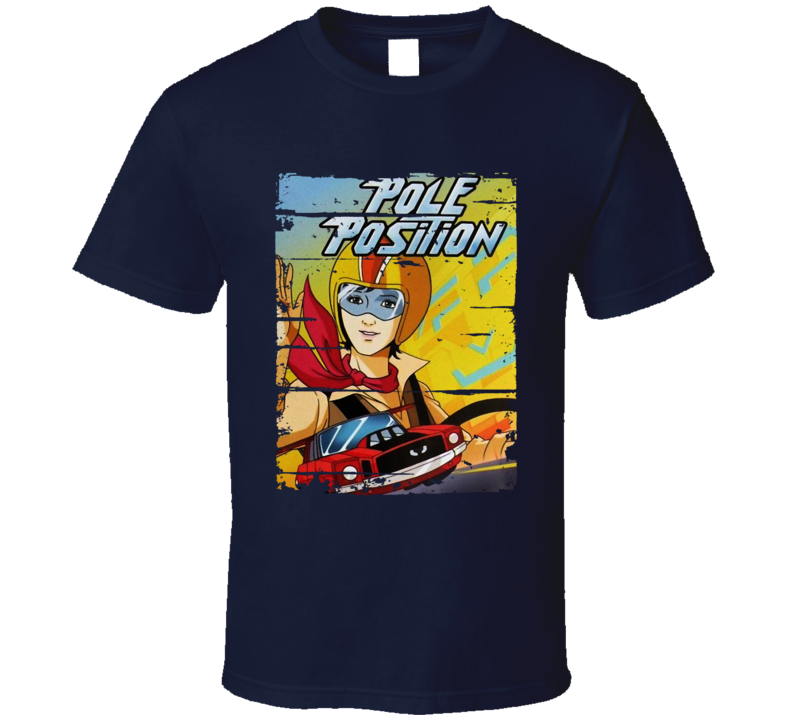 Pole Position Classic Cartoon Worn Look Animated Tv Series T Shirt