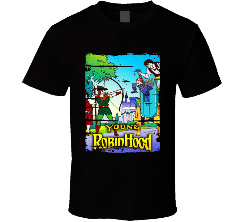 Young Robinhood Cartoon Worn Look Animated Tv Series T Shirt Young Robinhood Cartoon Worn Look Animated Tv Series T Shirt
