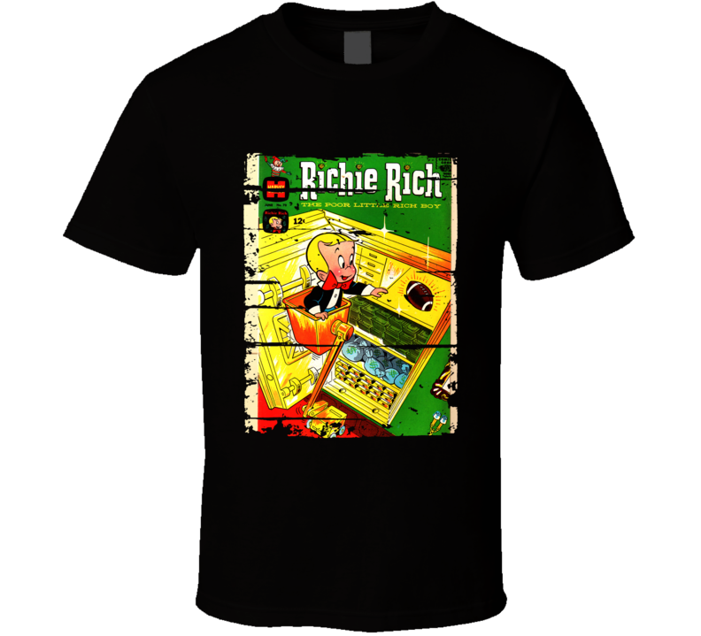 Richie Rich Cartoon Worn Look Animated Tv Series T Shirt Richie Rich Cartoon Worn Look Animated Tv Series T Shirt