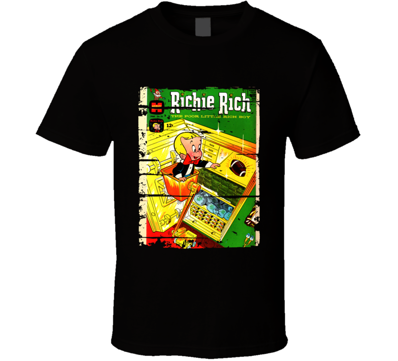 Richie Rich Cartoon Worn Look Animated Tv Series T Shirt