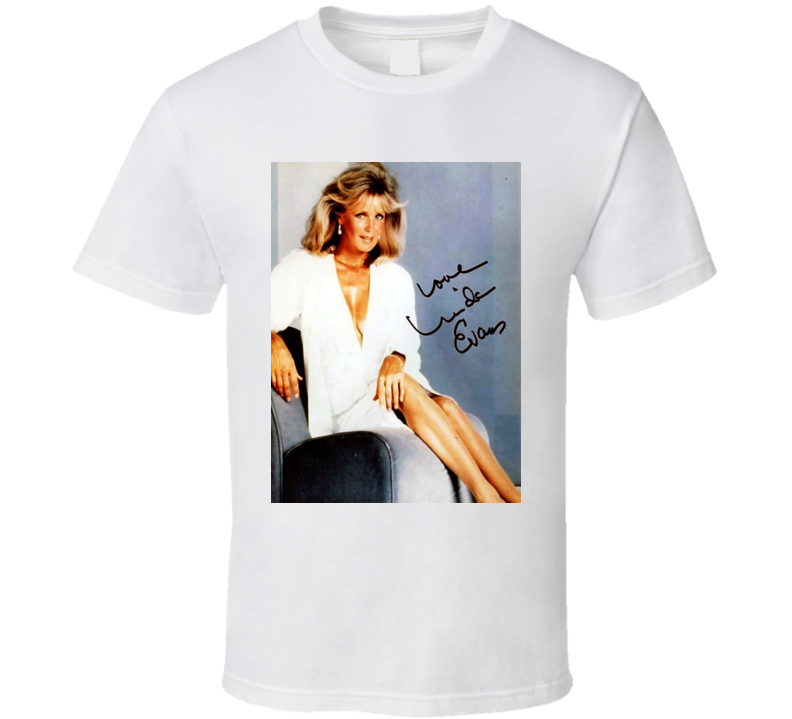 Linda Evans Big Valley Actress Vintage Celebrity Autographed T Shirt