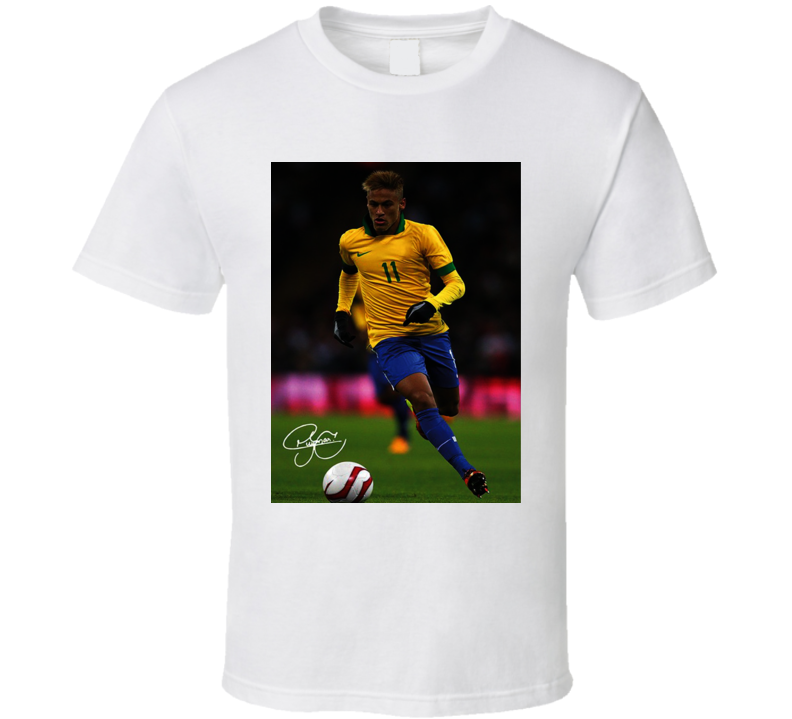 Neymar Footballer Signature Trending Celebrity Autographed T Shirt Neymar Footballer Signature Trending Celebrity Autographed T Shirt