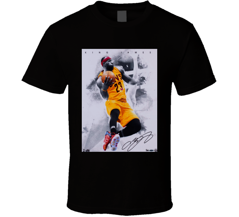 Lebron King James Signature Trending Celebrity Autographed T Shirt Lebron King James Signature Trending Celebrity Autographed T Shirt