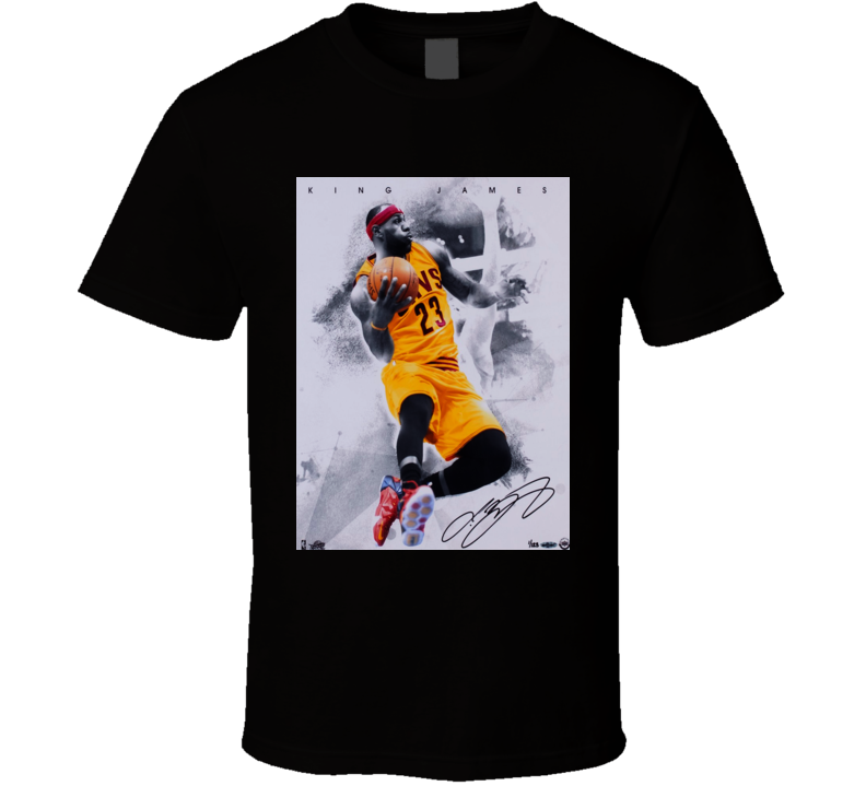 Lebron King  James Signature Trending Celebrity Autographed T Shirt