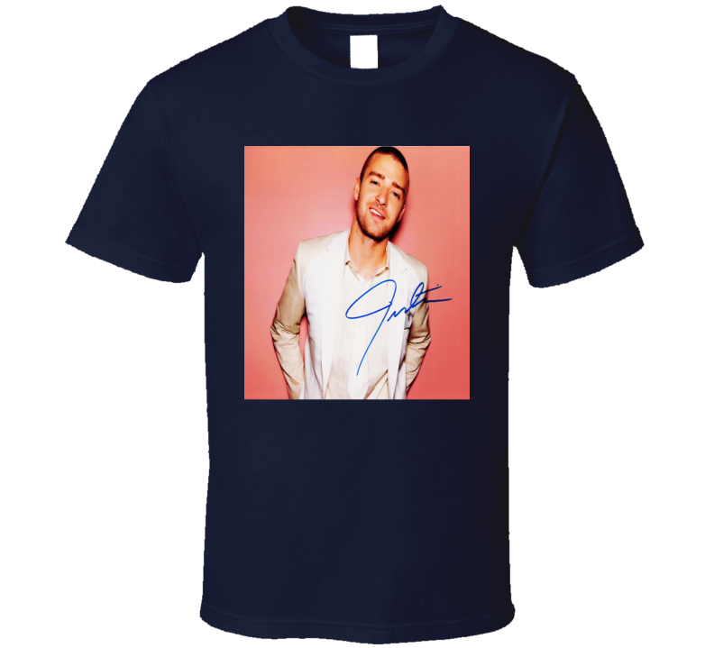 Justin Timberlake Celebrity Signature Encore Autographed T Shirt Justin Timberlake Celebrity Signature Encore Autographed T Shirt