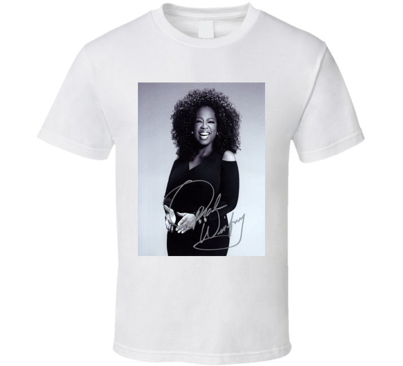 Oprah Winfrey Signature Trending Celebrity Autographed T Shirt Oprah Winfrey Signature Trending Celebrity Autographed T Shirt