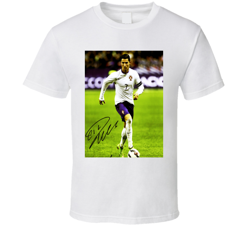 Cristiano Ronaldo Footballer Trending Celebrity Autographed T Shirt