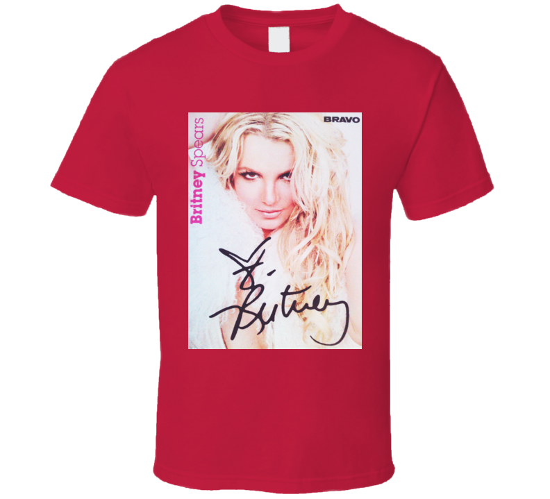 Britney Spears Trending Artist Signature Celebrity Autographed T Shirt