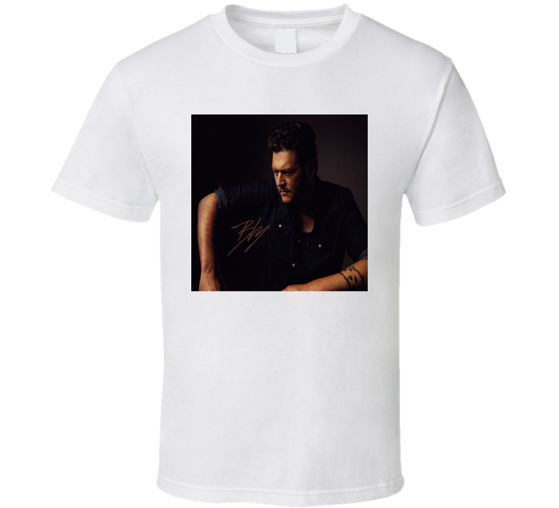 Blake Shelton Signature Trending Celebrity Autographed T Shirt Blake Shelton Signature Trending Celebrity Autographed T Shirt