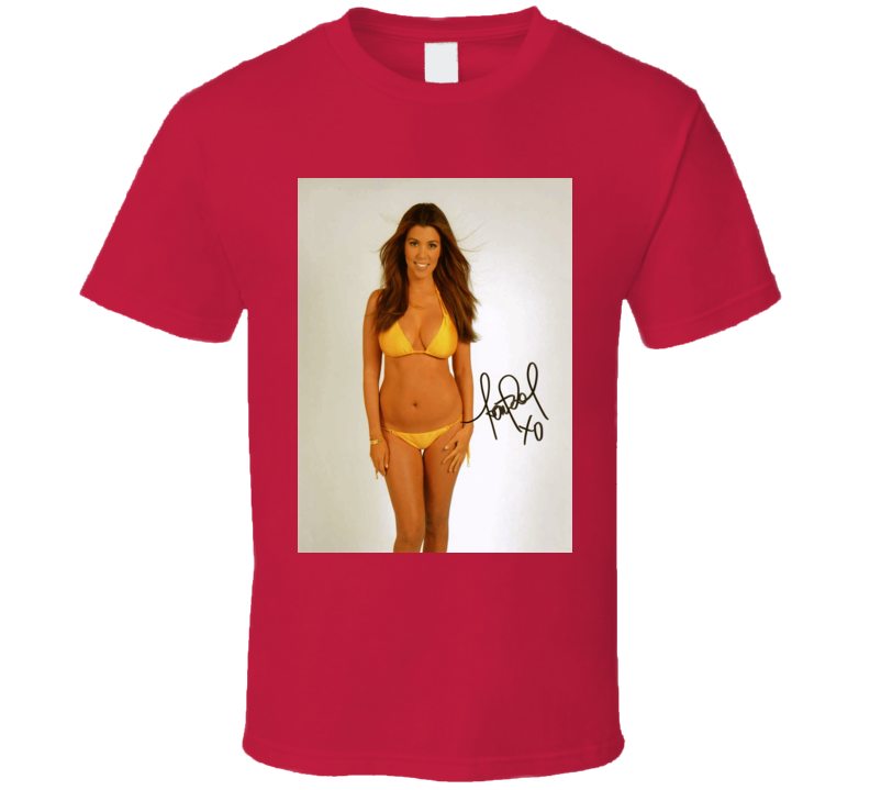 Kourtney Kardashian Signature Trending Celebrity Autographed T Shirt Kourtney Kardashian Signature Trending Celebrity Autographed T Shirt