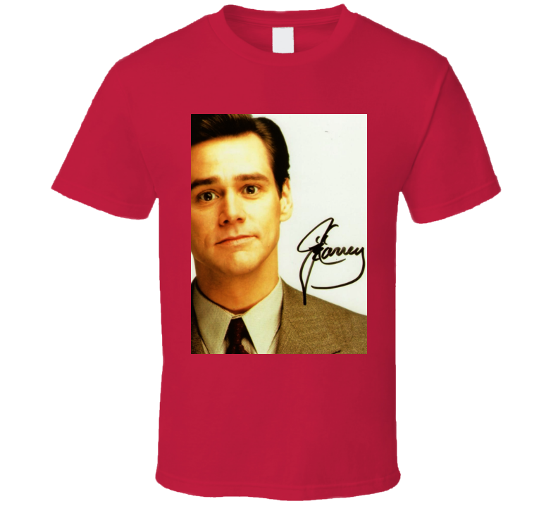 Jim Carrey Signature Trending Celebrity Autographed T Shirt Jim Carrey Signature Trending Celebrity Autographed T Shirt