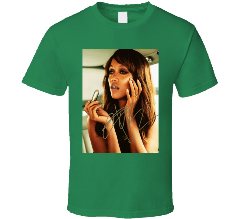 Tyra Banks Signature Trending Celebrity Autographed T Shirt Tyra Banks Signature Trending Celebrity Autographed T Shirt