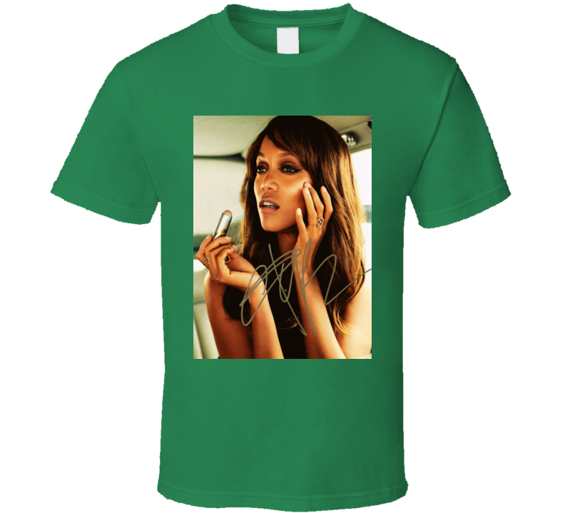 Tyra Banks Signature Trending Celebrity Autographed T Shirt