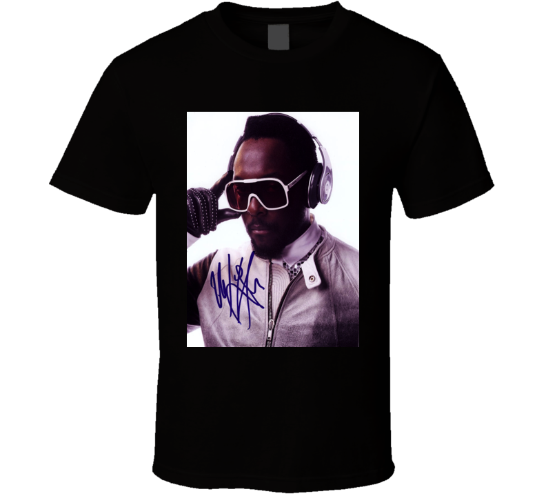 Will.i.am Signature Trending Celebrity Autographed T Shirt Will.i.am Signature Trending Celebrity Autographed T Shirt