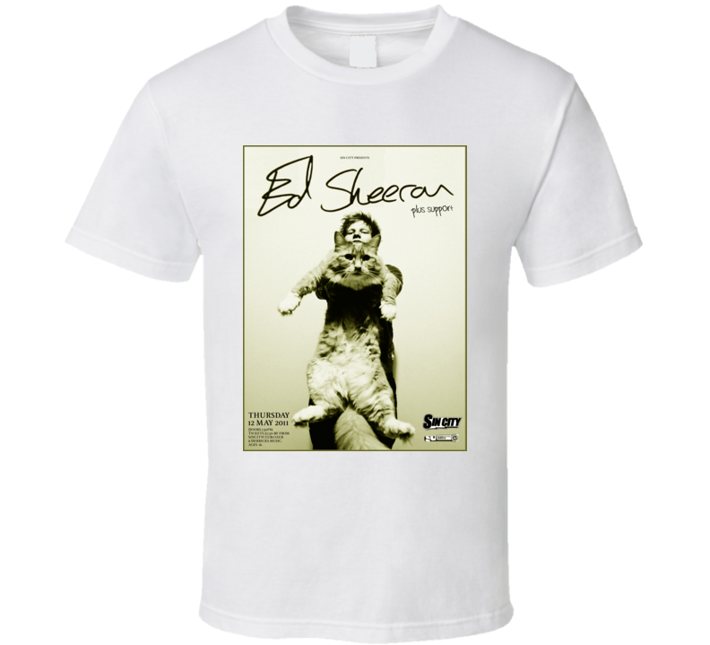 Ed Sheeran Signature Trending Celebrity Autographed T Shirt Ed Sheeran Signature Trending Celebrity Autographed T Shirt