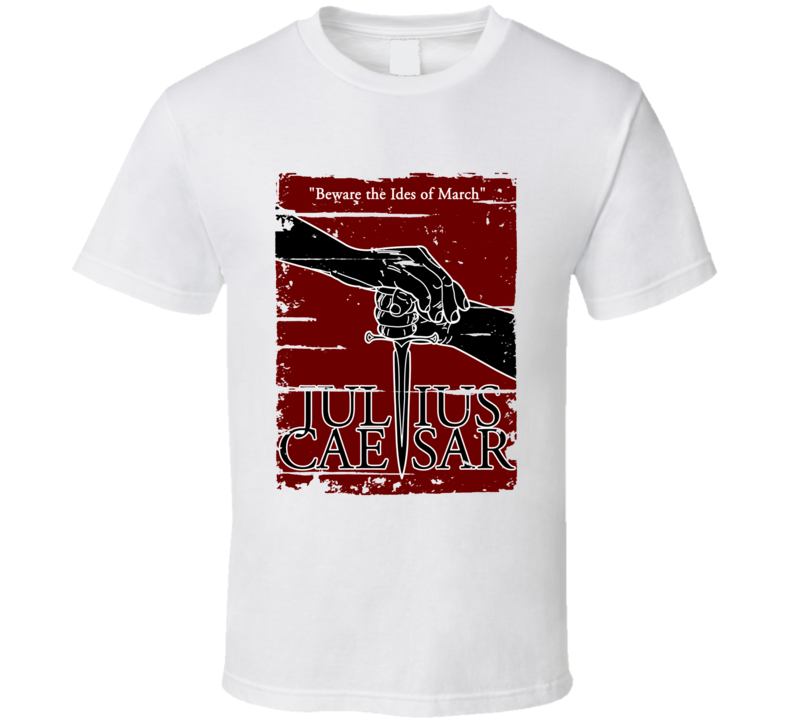 Julius Caesar Book Lover Worn Look Awesome Literary T Shirt