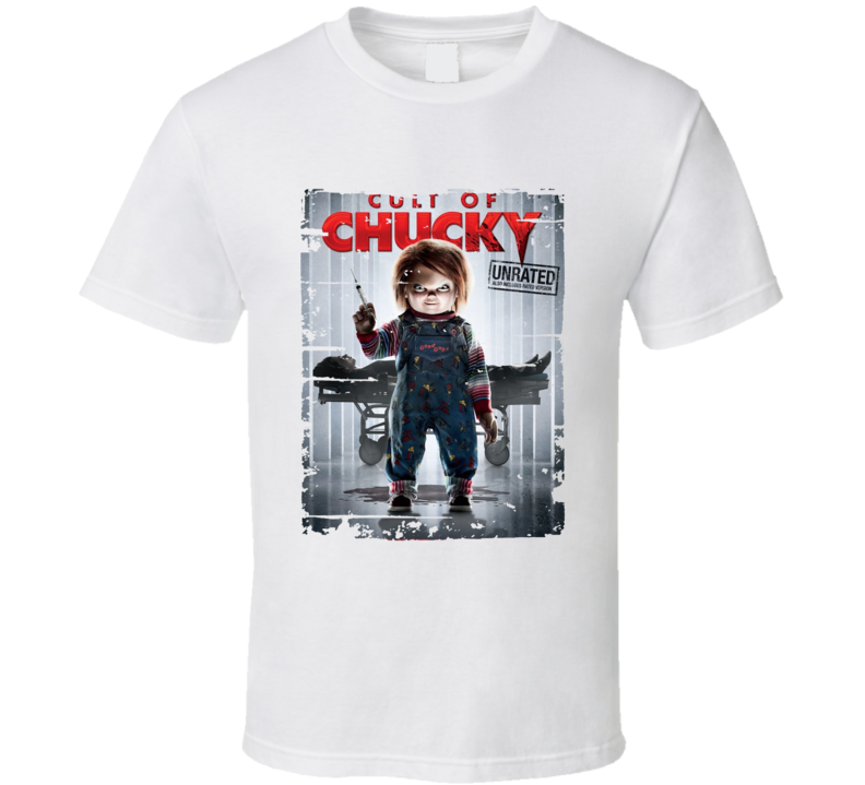 Cult Of Chucky Poster Cool Film Worn Look Movie Fan T Shirt Cult Of Chucky Poster Cool Film Worn Look Movie Fan T Shirt