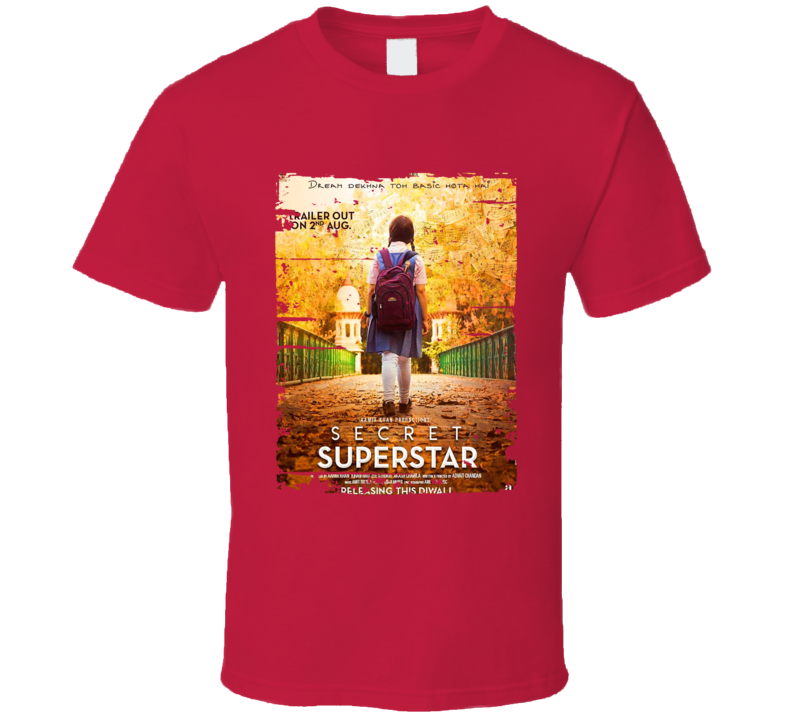 Secret Superstar Poster Cool Film Worn Look Movie Fan T Shirt Secret Superstar Poster Cool Film Worn Look Movie Fan T Shirt