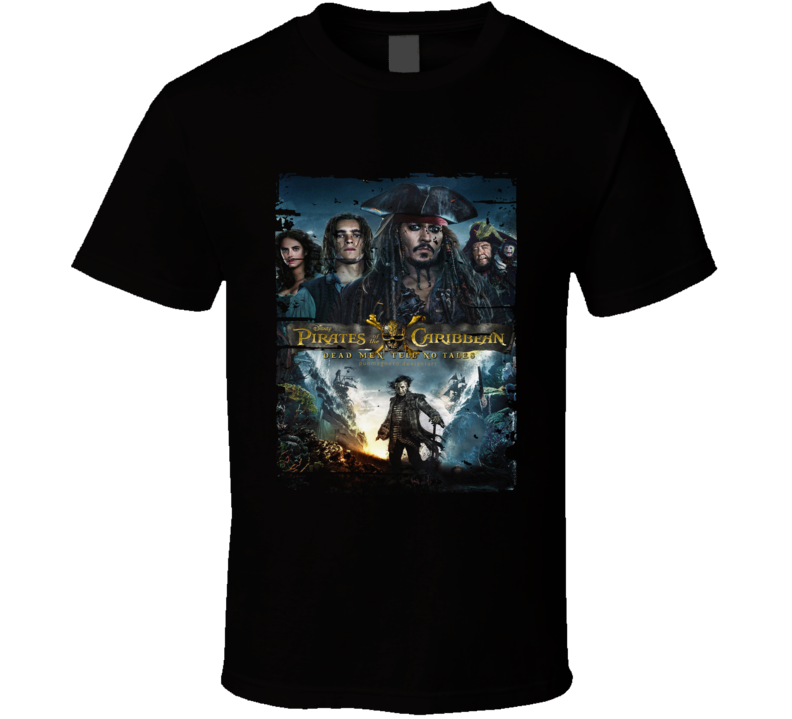 Dead Men Tell No Tales Poster Cool Film Worn Look Movie Fan T Shirt