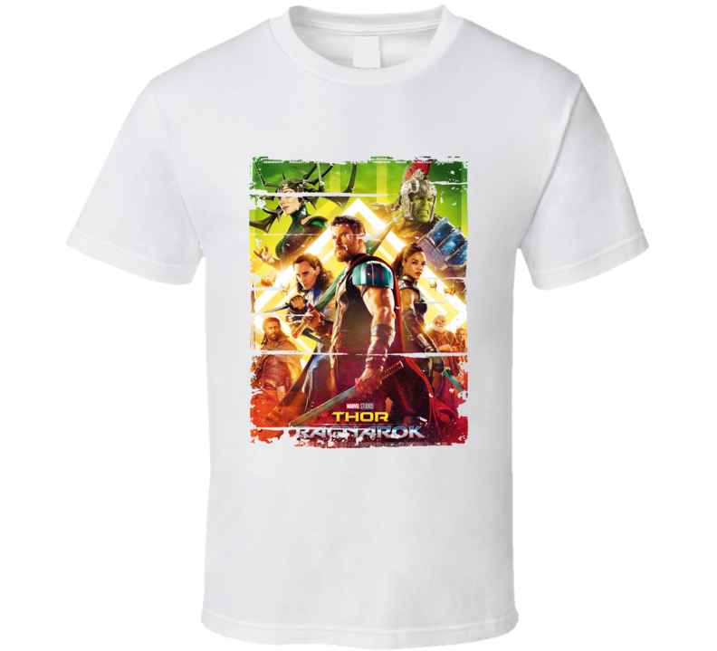 Thor Ragnarok Poster Cool Film Worn Look Movie Fan T Shirt