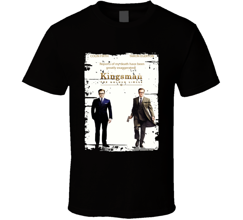Kingsman The Golden Circle Poster Film Worn Look Movie Fan T Shirt Kingsman The Golden Circle Poster Film Worn Look Movie Fan T Shirt