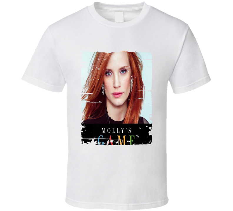 Molly's Game Poster Cool Film Worn Look Movie Fan T Shirt Molly's Game Poster Cool Film Worn Look Movie Fan T Shirt