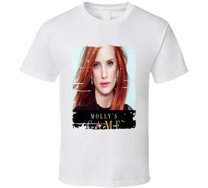 Molly's Game Poster Cool Film Worn Look Movie Fan T Shirt