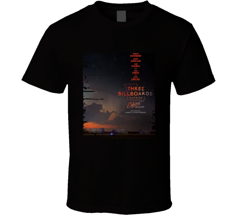 Three Billboards Outside Ebbing Missouri Worn Look Movie Fan T Shirt