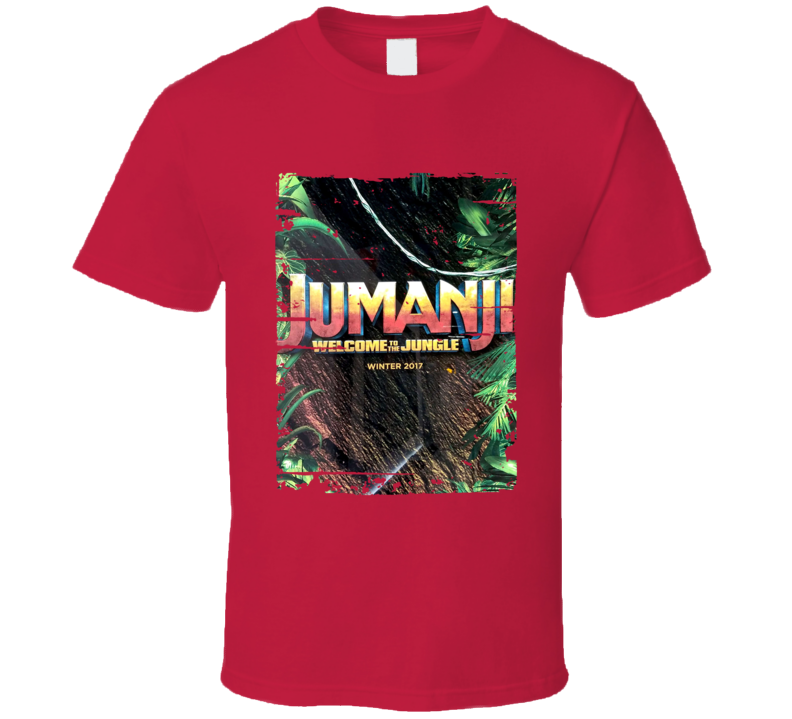 Jumanji Welcome To The Jungle Poster Film Worn Look Movie Fan T Shirt