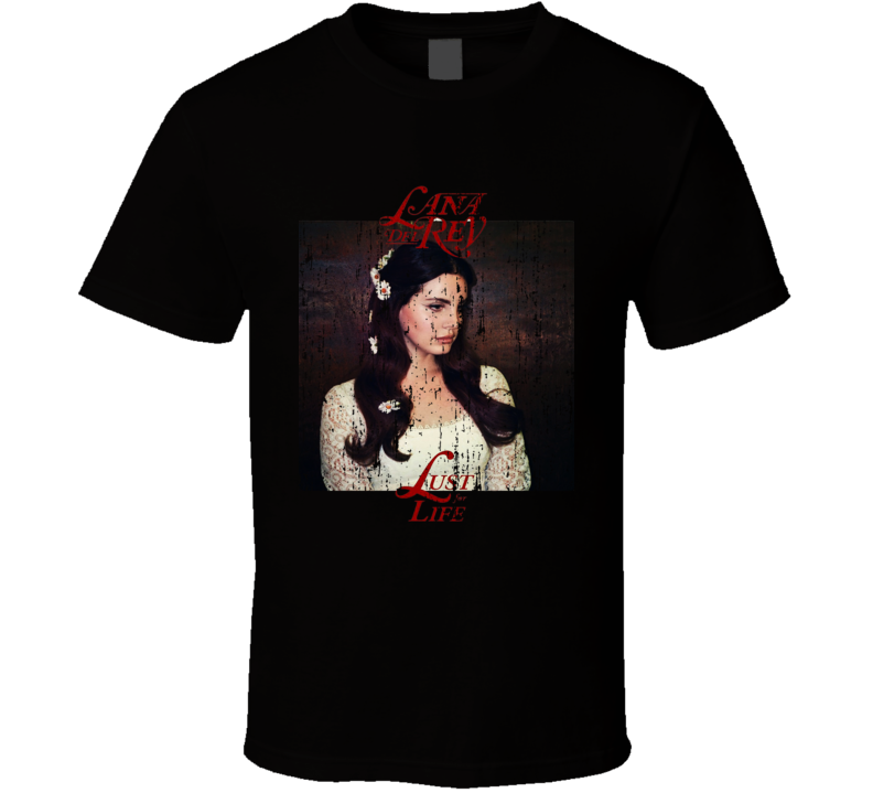 Lana Del Rey Lust For Life Album Worn Look Music T Shirt Lana Del Rey Lust For Life Album Worn Look Music T Shirt