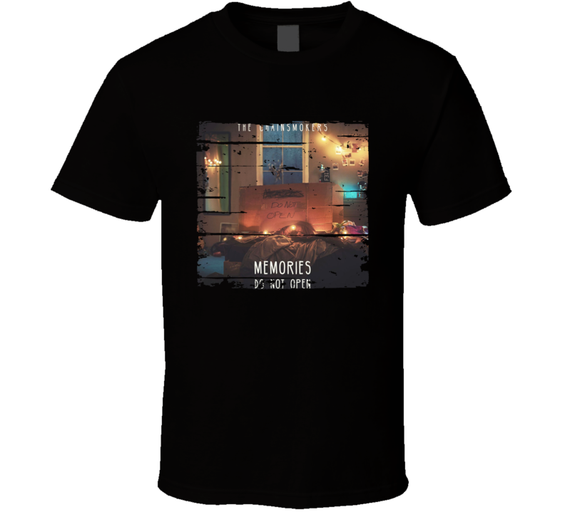The Chainsmokers Memories...do Not Open Album Worn Look Music T Shirt The Chainsmokers Memories...do Not Open Album Worn Look Music T Shirt