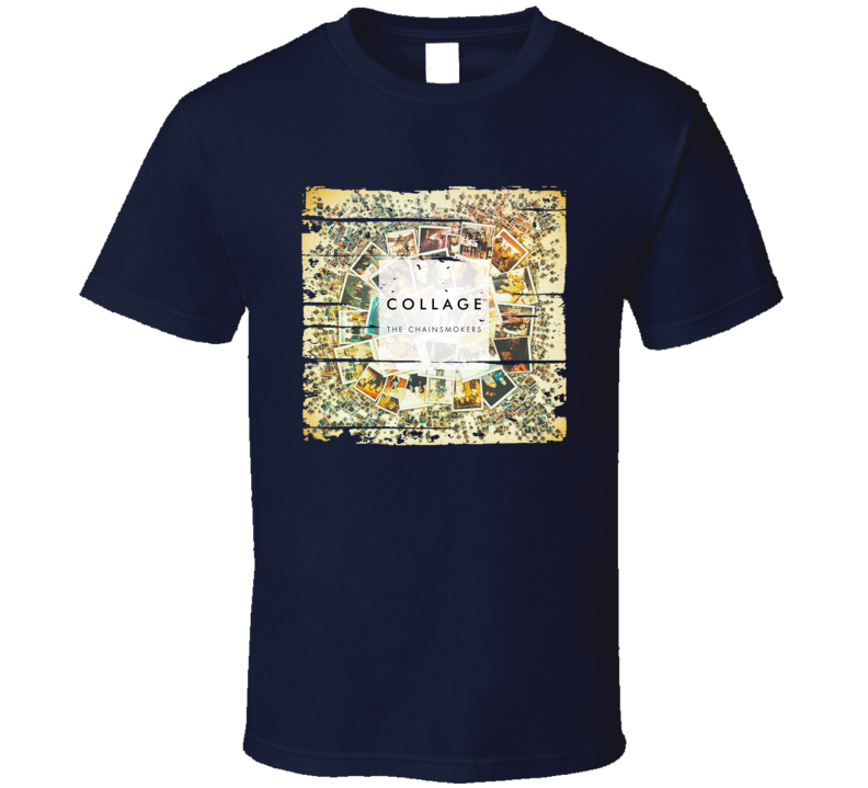 The Chainsmokers Collage (ep) Album Worn Look Music T Shirt The Chainsmokers Collage (ep) Album Worn Look Music T Shirt
