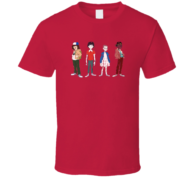 Stranger Things Tv Show Cartoon Characters Trending Worn Look T Shirt Stranger Things Tv Show Cartoon Characters Trending Worn Look T Shirt